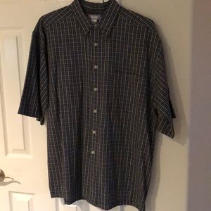 Men’s L blue plaid shirt by Utility, button down
